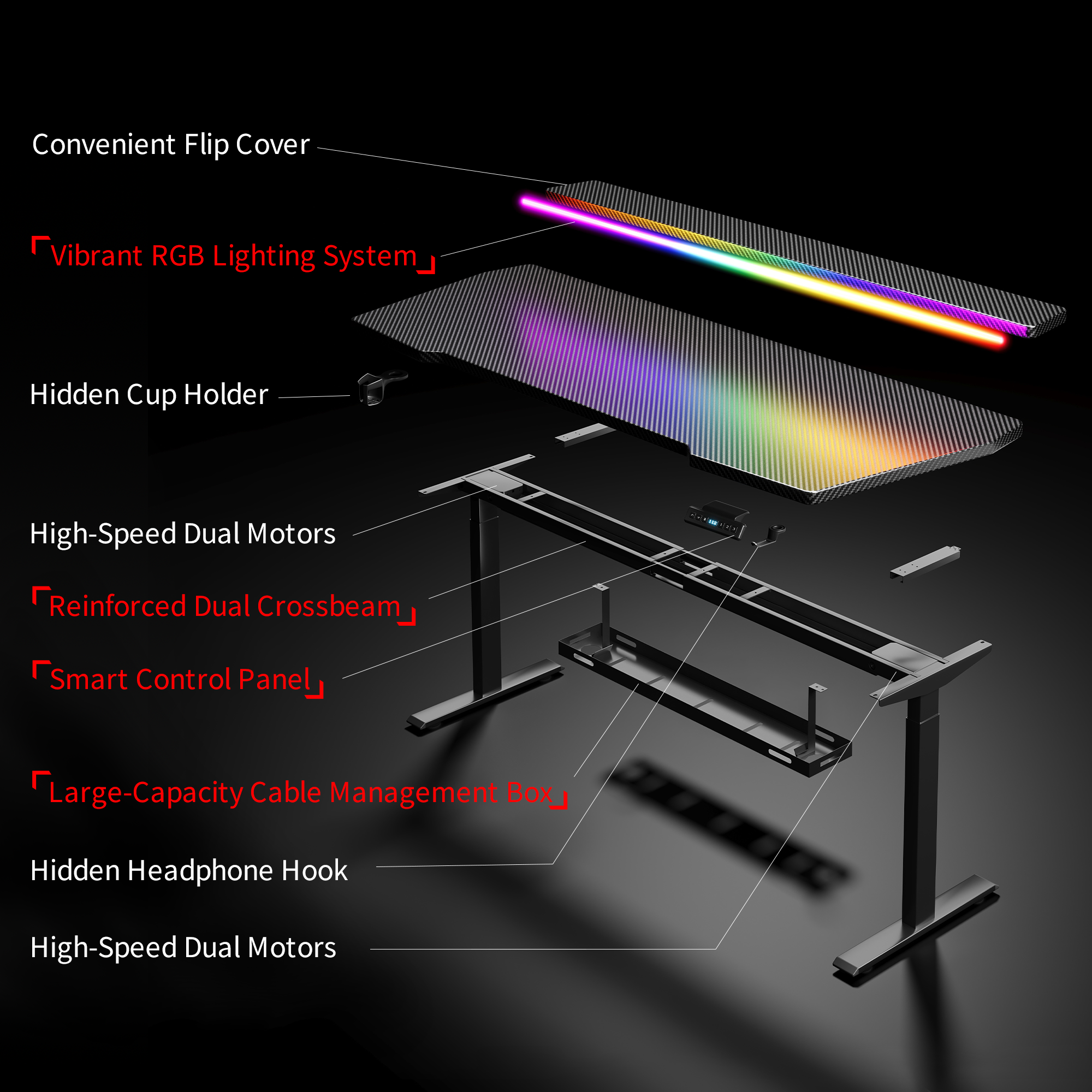 【Pre-order】K2 Dual Motor Standing Desk – White