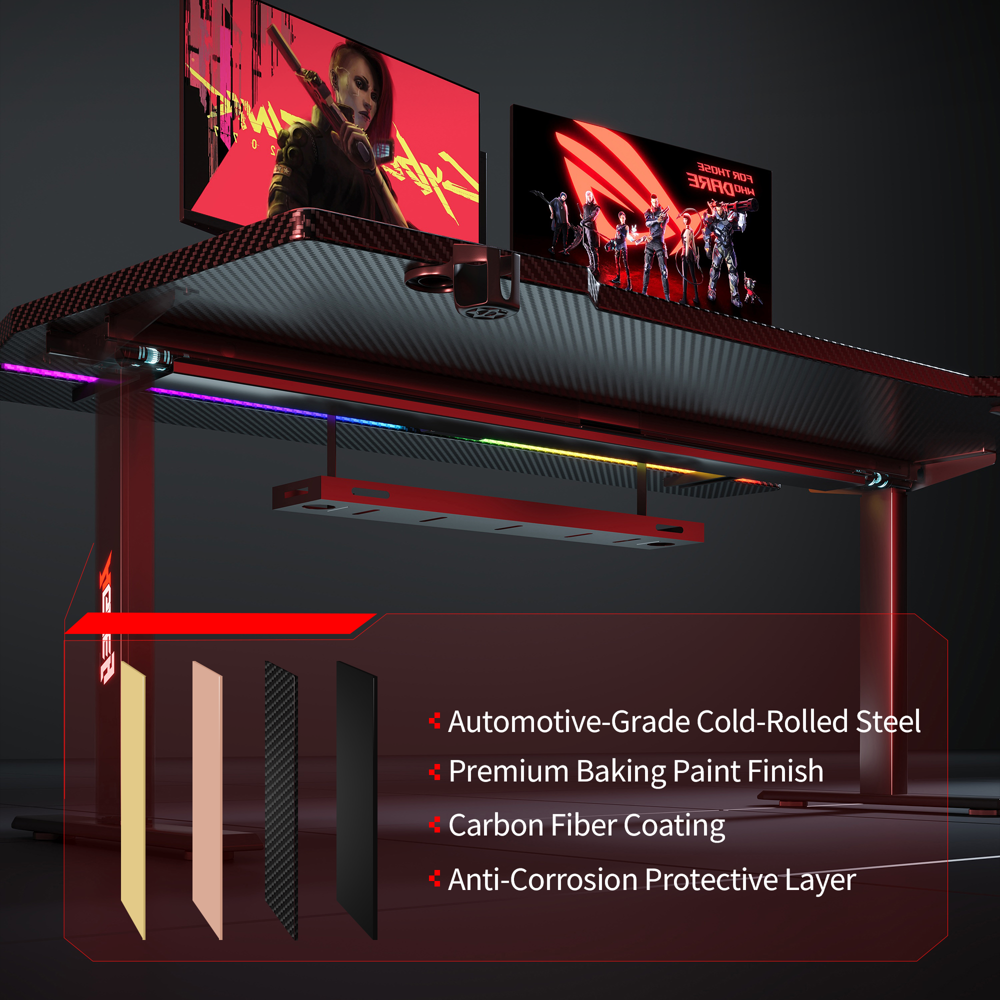 【Pre-order】K2 Dual Motor Standing Desk – Black