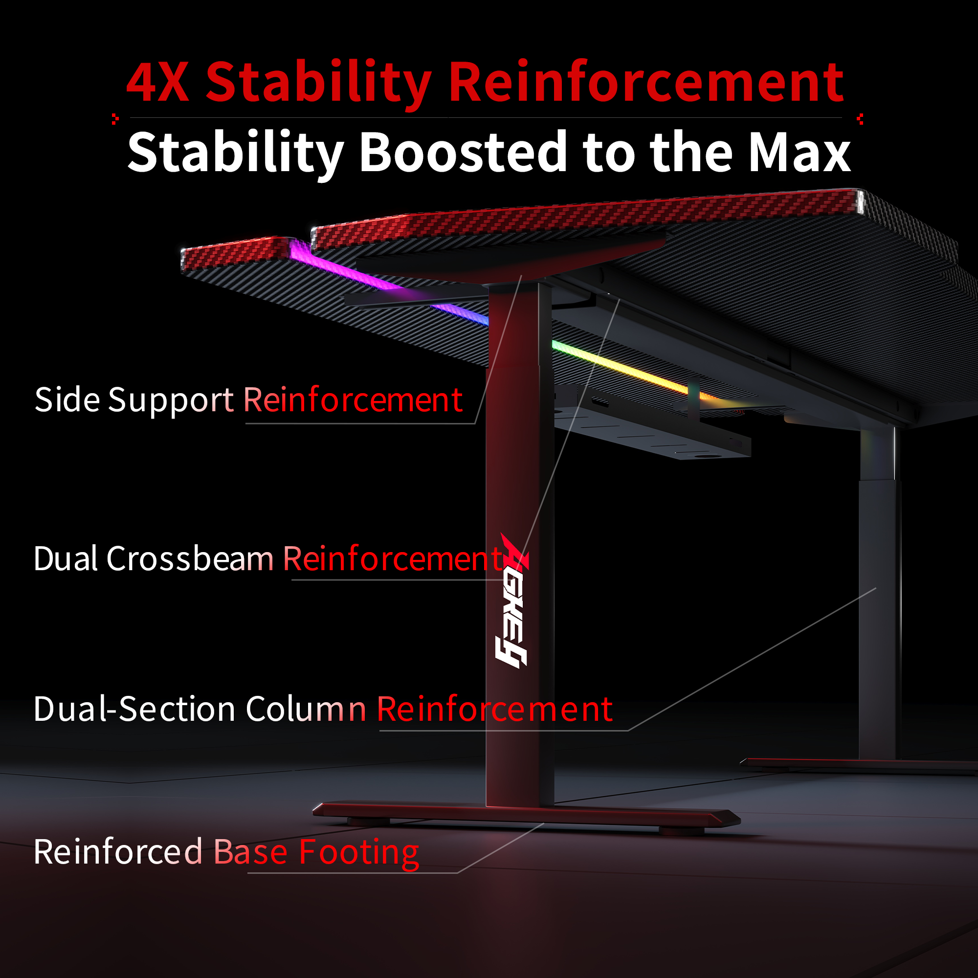 【Pre-order】K2 Dual Motor Standing Desk – White