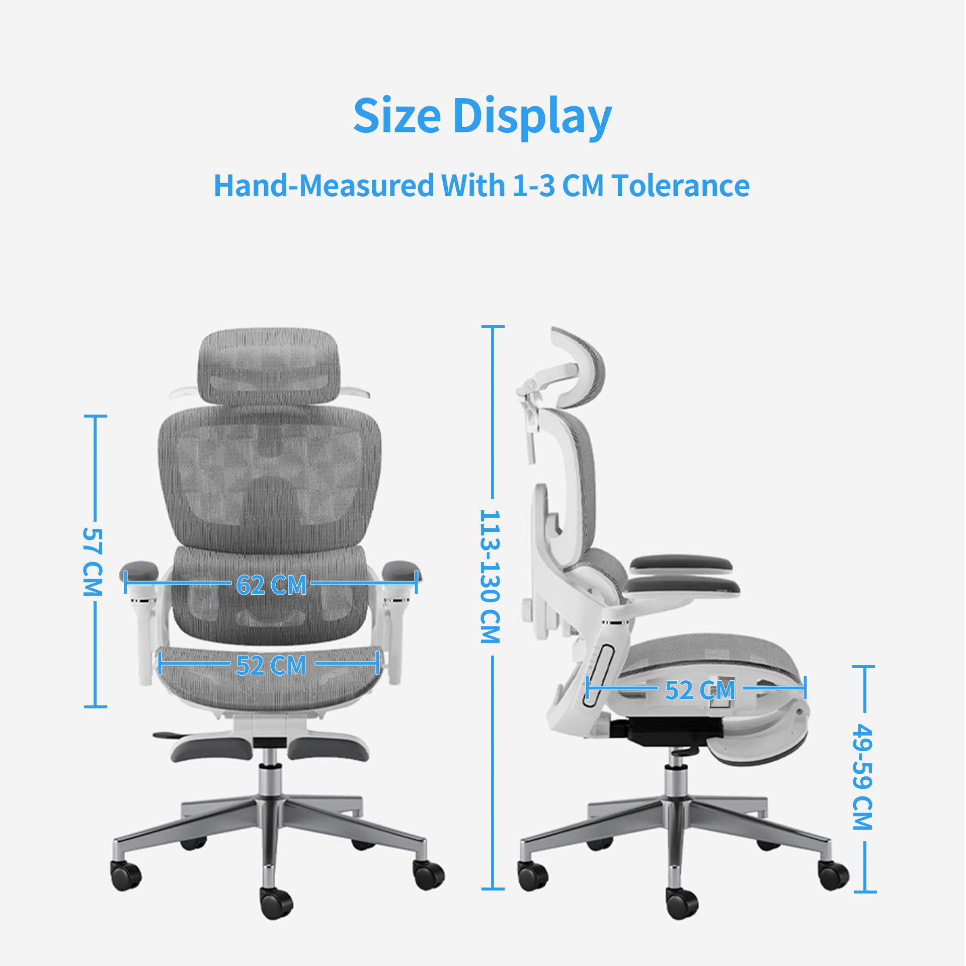 Sylph Ergochair dimensions and 150kg weight capacity – ergonomic chair designed for Australian users
